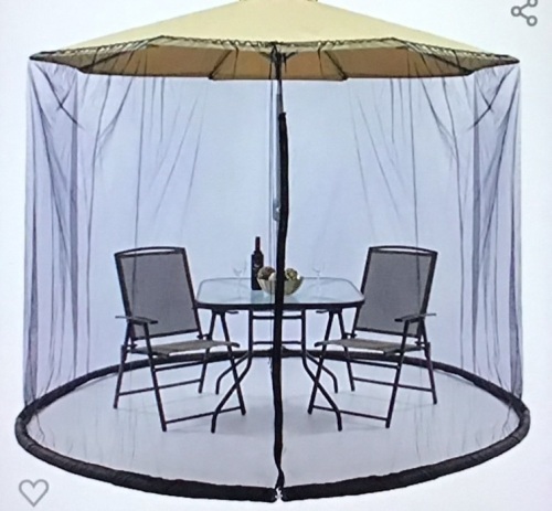 Best Choice Products 9ft Adjustable Bug Screen Accessory,Durable Mesh Mosquito Net for Outdoor Patio CantileverUmbrella, Seating Cover w/Polyester Net, Zipper Door, Fillable Base, Like New, Retail- $109.95 - Lot 32