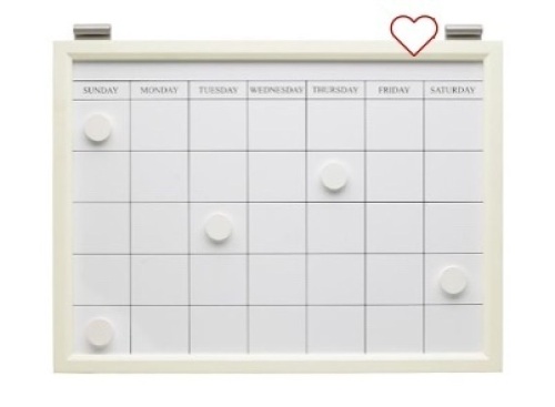 Pottery barn, Magnetic Whiteboard Calendar , White, Like New, retail - $99 - Lot 39