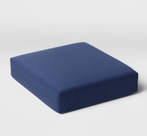 Threshold, Woven, Outdoor, Deep seat Cushion, DuraSeason Fabric, Navy, Like New, Retail - $35 - Lot 42