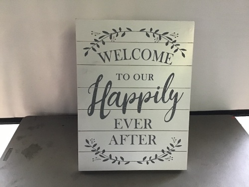 Pottery Barn , Welcom Home Decor Sign, Like New, Retail - $19.99 - Lot 46