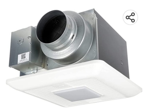 Panasonic FV-0511VKSL2, WhisperGreen Select Ventilation Fan with Light and Speed Controls, 50-80-110 CFM, Quiet Energy Star Certified with Pick- A-Flow Airflow Technology, Like New Retail - $288.99 - Lot 48