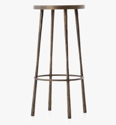 Pottery Barn, Estrada Mertal Bar Stool, Antique Brass, Like New, Retail - $449 - Lot 51