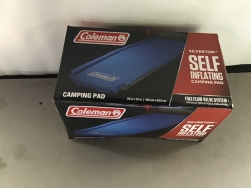 Coleman, Silverton, Self-Inflating Camping Pad, Blue, New, retail - $29.99 - Lot 65