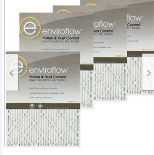 Enviroflow 20X21X1A (Actual Size) Pollen and Dust Control (4 Pack), New, Retail - $26.39 - Lot 70