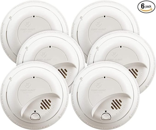 First Alert 9120B Smoke, Detector, Hardwired Alarm with Battery Backup, 6-Pack, Like New Retail - $61.51 - Lot 84