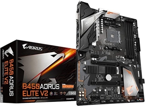 Gigabyte B450 AORUS Elite V2 (AMD Ryzen AM4/ATX/M.2 ThermalGuard/Hmdi/DVI/ USB 3.1/DDR4/Motherboard), Like New, Retail - $119.99 - Lot 86