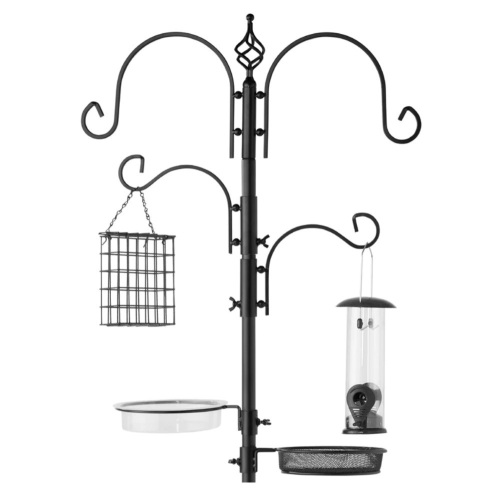 Best Choice Products, 4-Hook Bird Feeding Station, Steel Feeder Stand w/2 Bird Feeders- 91", Like New, Retail - $34.99 - Lot 91