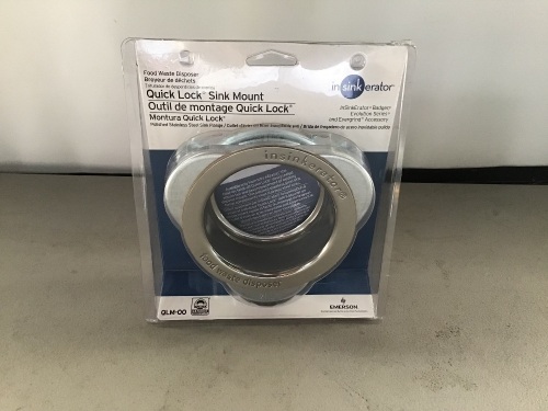 InSinkErator QLM-00 Flange Quick Lock Disp Mount, StainlessSteel, New, Retail - $19.30 - Lot 115