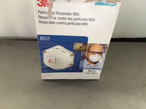 3M, N95, Particulate Respirator, 8511, 10 Pack, New ,Retail - $23 - Lot 116