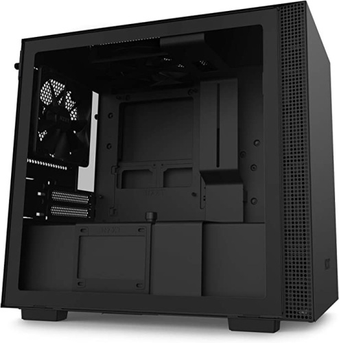 NZXT H210 - Mini- ITX PC GamingCase - Front 1/0 USB Type-C Port - Tempered Glass Side Panel - CableManagement System - Water- Cooling Ready - Radiator Bracket -Steel Construction - Black, Like New, Retail - $79.99 - Lot 128
