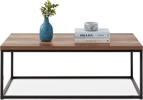 Best Choice Product, 44", Modern Industrial Style Rectangular Wood grain coffee Table, Like New, Retail - $79.99 - Lot 168