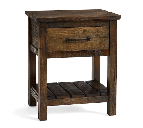 Pottery Barn, Paulsen 20" Reclaimed Wood, Nightstand, Little Creek Brown, Like New, Retail - $499 - Lot 196