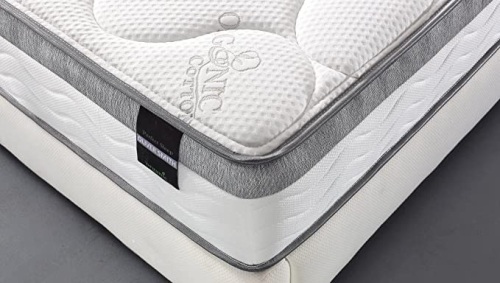 Oliver Smith Organic Cotton 10 Inch - Perfect Sleep - ComfortPlush Euro Pillow Top - Cool Memory Foam & Pocket Spring MattressGreen Foam Certified - Twin Roll over image to zoom in(furMattress Chila nd 10 Twin), Like New, Retail - $379.99 - Lot 199
