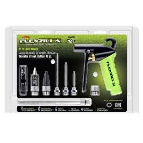 Flexzilla™' X1'' Blow Gun Kit, 10-Piece, ZillaGreen®, New , Retail - $40.59 - Lot 201