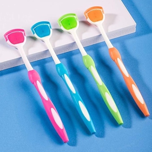 Tongue Brush, Tongue Scraper, Tongue Cleaner Helps Fight BadBreath, 4 Tongue Scrapers, 4 Pack (Blue&Green&Orange&Red), LOT of 7, New, Retail - $7.99 Each - Lot 214