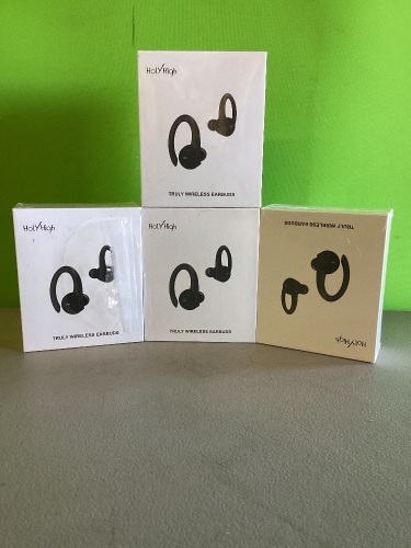 Holy High, Truly Wireless Earbuds, LOT of 4, New , Retail - $112 - Lot 215