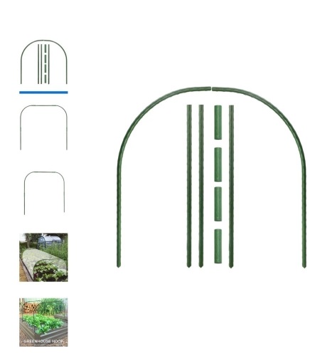 Garhelper House Greenhouse Frame Garden Hoops PortableSturdy Raised Beds Netting 11 Mm Durable For Plants Row Cover, Like New, Retail - $19.39 - Lot 241