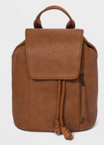 Universal thread, Soft flap, Mini Backpack, Cognac ,LOT of 2, New, Retail - $28 - Lot 244
