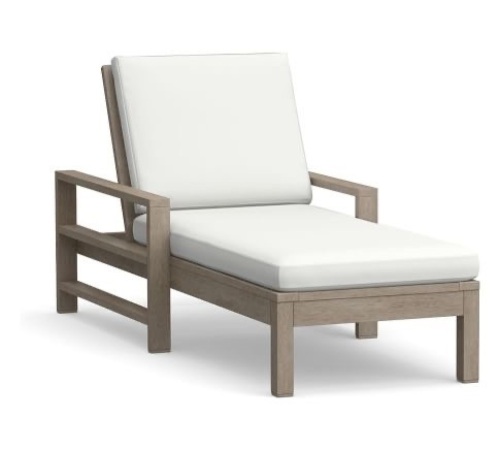 Pottery Barn, Single Chaise Cushion, Canvas White, Like New, Retail - $349 - Lot 253
