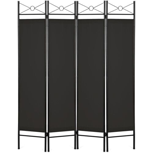 4-Panel Folding Privacy Screen Room Divider Decoration Accent, 6ft - Lot 742