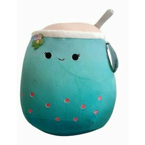 Lot of (4) Squishmallow 12" Jakarria Bubble Tea Soft Blue Boba Plush  - Lot 554