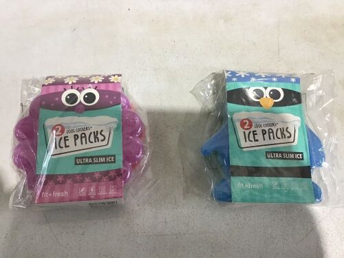 Lot of (12) Fit & Fresh 2pk Cool Coolers (Penguin/Flowers) - Lot 1045