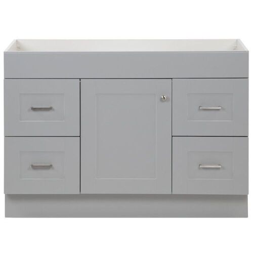 Project Source  48-in Gray Bathroom Vanity Cabinet - Broken Kick Plate - Lot 1093