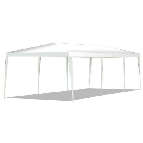 Waterproof Gazebo Canopy Tent w/ Connection Stakes - 10x30ft - Lot 503