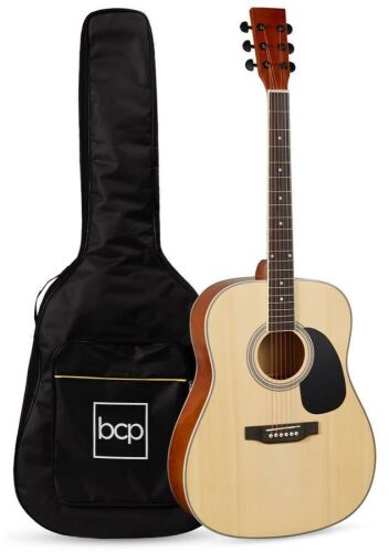 41in Acoustic Guitar Starter Kit w/ Padded Case and Capo - Lot 358