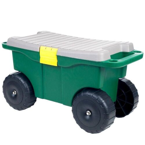20in Plastic Garden Storage Cart and Scooter - Lot 1043