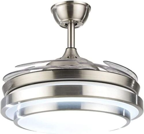 Fandian 42in Modern Ceiling Light with Fan and Remote - Lot 915