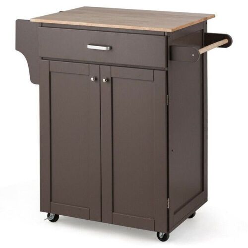 Rolling Kitchen Island Cart with Spice Rack - Lot 198
