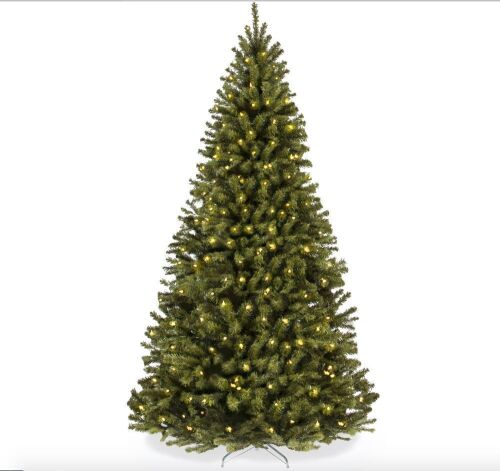 6' Pre-Lit Artificial Spruce Christmas Tree w/ Foldable Metal Base - Lot 988