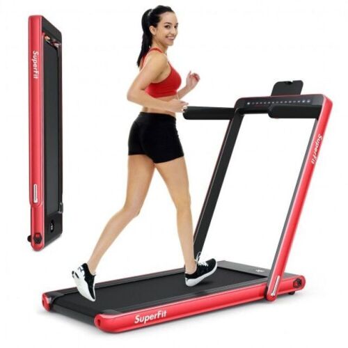2-In-1 Electric Motorized Health And Fitness Folding Treadmill With Dual Display And Speaker - Lot 65