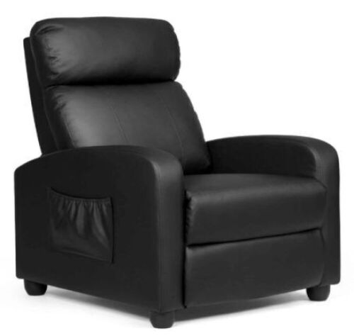 Pu Leather Massage Recliner Chair With Footrest - Lot 24