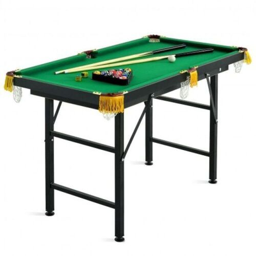 47" Folding Billiard Table Pool Game Table With Cues And Brush Chalk - Lot 36