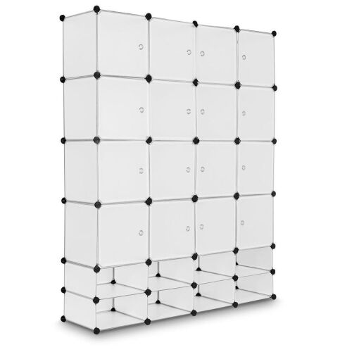 16+8 Cubes Portable Closet Storage Cabinet  - Lot 665