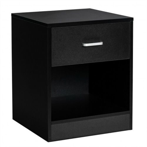Modern Nightstand with Drawer and Cabinet - Lot 464