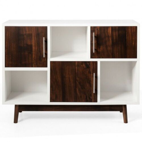 Wood Display/Storage Cabinet Console Table - Lot 717