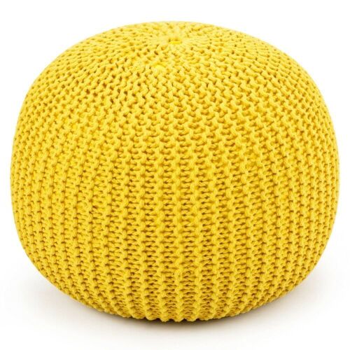 Hand-Knitted Pouf Ottoman - Lot 484