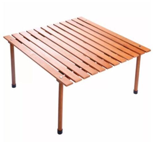 Folding Wood Roll-Up Table with Bag - Lot 737