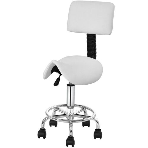 Adjustable Saddle Salon Rolling Massage Chair with Backrest - Lot 602