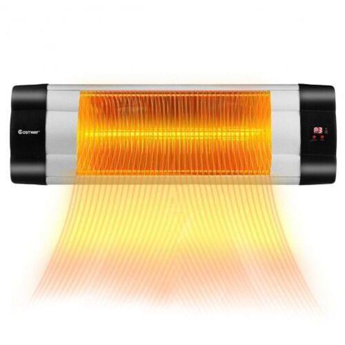 Patio Heater with Remote Control  - 1500W, 3 Modes, Wall-Mounted - Lot 206