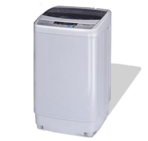 COSTWAY 1.6 Cu.ft Portable Spin Compact Washing Machine Full Automatic Top-loading LED Display - Lot 29