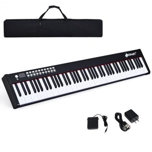 88-Key Portable Digital Piano with Bluetooth and MP3 - Lot 496