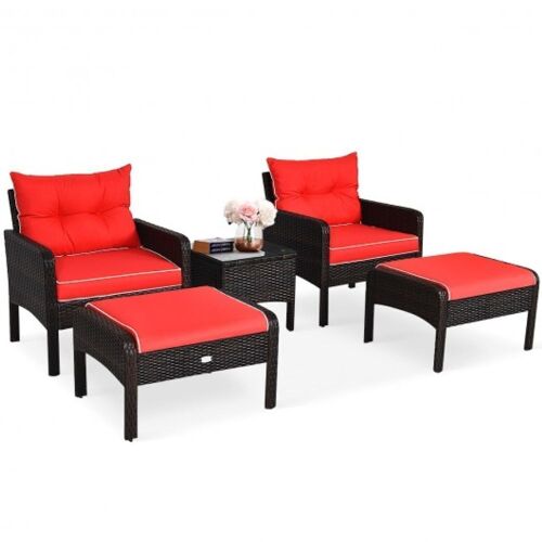 5-Piece Patio Furniture Set with Cushions - Lot 734