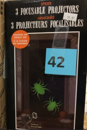 Halloween Decoration, Spider Light Projectors, Set of 3, 2 Modes - Lot 42