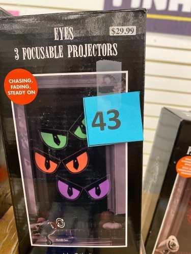 Halloween Decoration, Eyes Light Projectors, Set of 3, 3 Modes - Lot 43