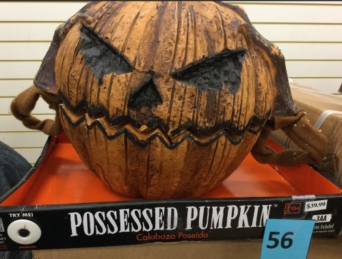 Halloween Decoration, Possessed Pumpkin - Lot 56