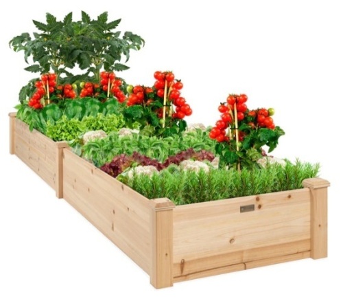 8x2ft Wooden Raised Garden Bed Planter for Garden, Lawn, Yard, Appears New/Box Damaged - Lot 103